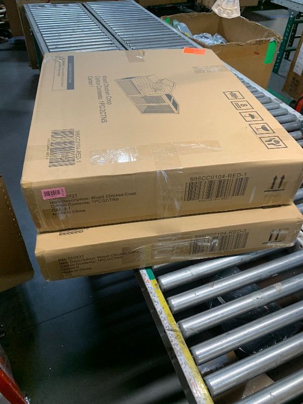 Photo 1 of ***FULL SET***
***FACTORY SEALED***
Hanover Outdoor Elevated Wooden Chicken Coop with Ramp, Nesting Box, Wire Mesh Run, Waterproof Roof
