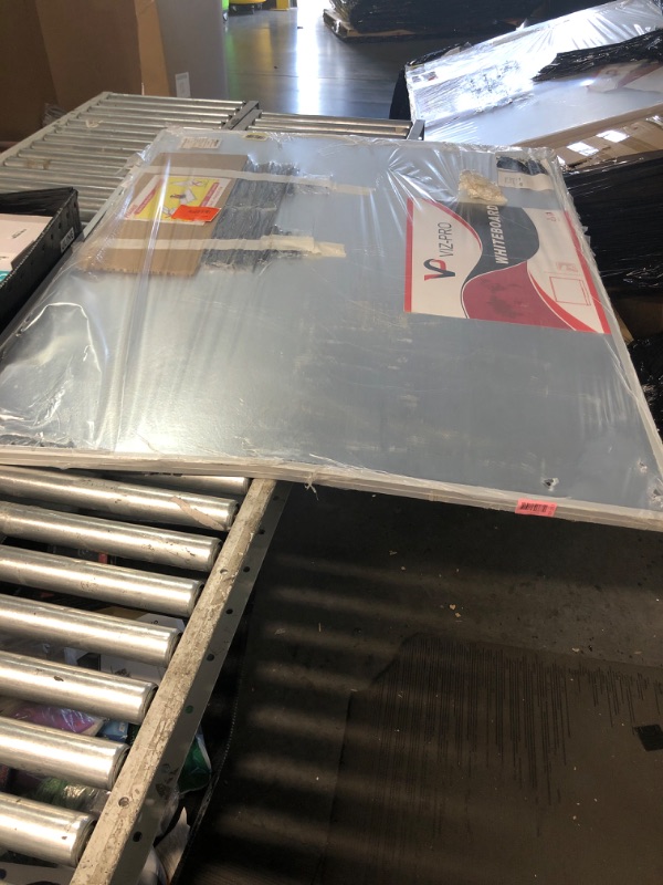 Photo 1 of ***DAMAGED, SCRATCHED AND FRAME IS BENT***
VIZ-PRO Large Magnetic Dry Erase White Board for Wall, 60 X 48 inches, Pack of 2, 5' x 4' Aluminum Framed Whiteboard with Marker Tray for School Office Home