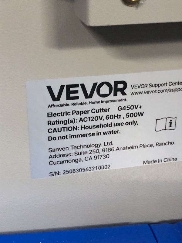 Photo 1 of ***MISSING PARTS, UNTESTED***
VEVOR Electric Paper Cutter, Heavy Duty Metal Paper Cutter Machine, 17.72 inch Cutting Width, 1.57 inch Cutting Thickness, Electric Guillotine Trimmer with Infrared Function and Spare Blade