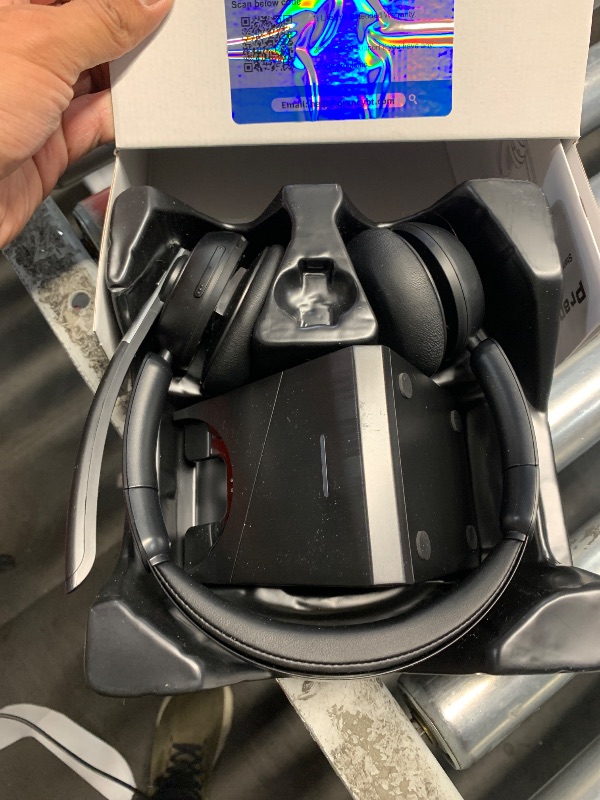 Photo 1 of (2025 Upgraded) Wireless Headset with Mic for Work, Bluetooth Headset with Noise Canceling Microphone with Dongle, Charging Base & Mic Mute, Wireless Headphones for Work from Home/PC/Computer