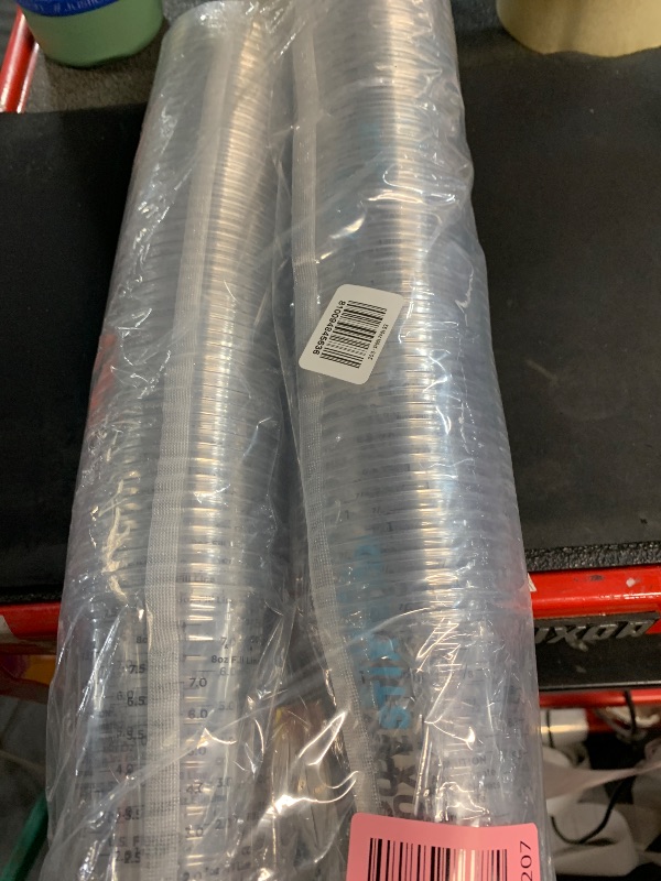 Photo 1 of [Pack of 100] 10oz Disposable Graduated Measuring Cups for Mixing - Measurements in mL and Oz - Multipurpose Reusable Cups for Paint, Epoxy Resin, Stain, Liquid Mixing Cups