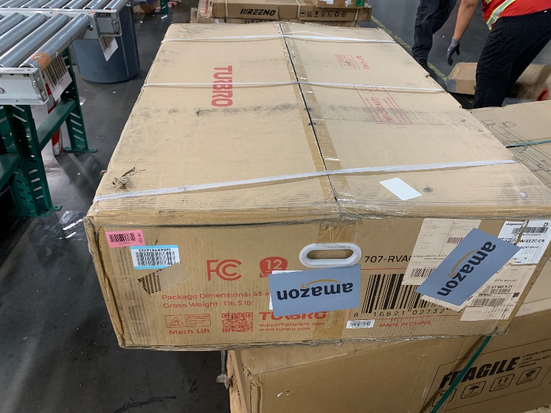 Photo 1 of ** LOOK AT COMMENTS, CANNOT LOCATE SN***TURBRO Inverter 13.5K BTU RV Air Conditioner with Cooling and Heat Pump, Non-Ducted Low-Profile Rooftop Unit, Quiet Operation, WiFi & Remote Control, LED Atmosphere Light, White