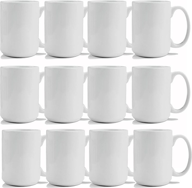 Photo 1 of ***MISSING PARTS***
TANGLONG Sublimation Mugs 15 oz, Sublimation Blanks, Bulk Coffee Mugs,White Cups for Coffee,Latte, Soup, Milk, Hot Cocoa Set of 12