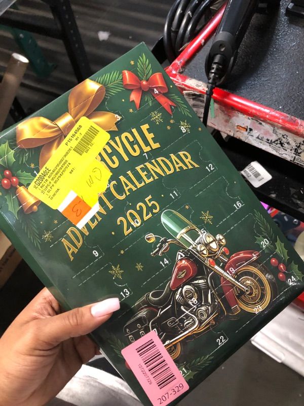 Photo 1 of ***STOCK PHOTO FOR REFERENCE ONLY***Motorcycle Accessories Advent Countdown Calendar 2025, 24-Day Christmas Countdown Calendar with 2D Flat Motorcycle Parts and Tools Decoration, for men, riders, and motorcycles enthusiasts