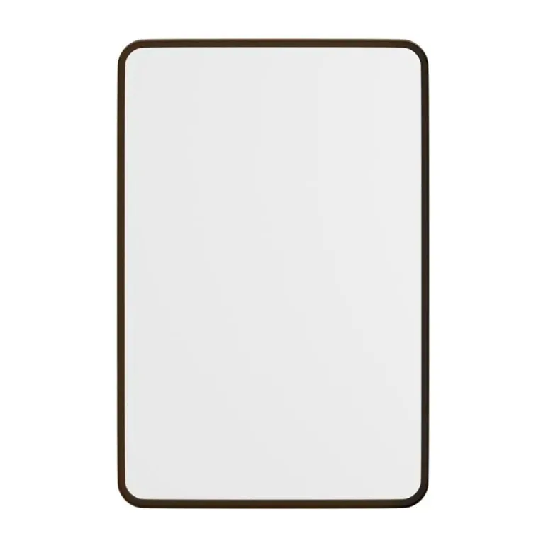 Photo 1 of Rectangular Accent Wall Mirror, 20" x 30", Metal, Brushed Bronze