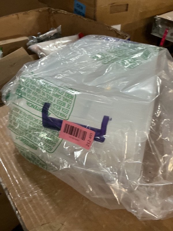 Photo 1 of ***MISSING PARTS***
IRIS USA 9 Qt. Plastic Craft Storage Container Bins with Lids, 1 Pack, Small Art & Office Supply Organizer Tote, Sensory Bins & Boxes for Home & University, Latchable, Stackable, Portable, Clear