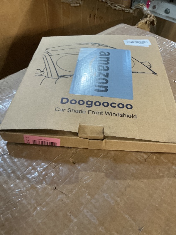 Photo 1 of [Upgrade] DooGooGoo Windshield Sun Shade - Medium, Sunshade for Car Windshield [Heat Shield & UV Block] Car Sun Shade Protect Interior & Keep Car Cooler Foldable Front Windshield Shade (64x32 Inches)