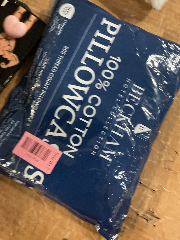Photo 1 of ***PARTIAL SET, Only 1 *** Beckham Hotel Collection Pillowcases King Size Set of 2, Cool Touch Cotton Sateen Fabric, 500TC, Silky Smooth & Soft, Open End, Aqua Gray