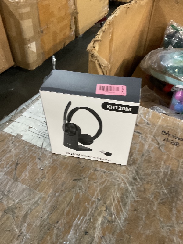 Photo 1 of (2025 Upgraded) Wireless Headset with Mic for Work, Bluetooth Headset with Noise Canceling Microphone with Dongle, Charging Base & Mic Mute, Wireless Headphones for Work from Home/PC/Computer