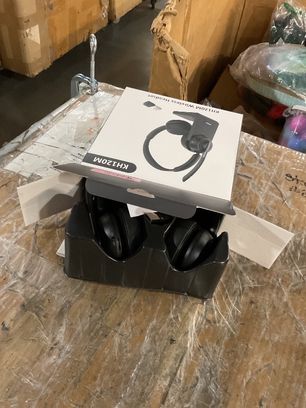 Photo 1 of (2025 Upgraded) Wireless Headset with Mic for Work, Bluetooth Headset with Noise Canceling Microphone with Dongle, Charging Base & Mic Mute, Wireless Headphones for Work from Home/PC/Computer