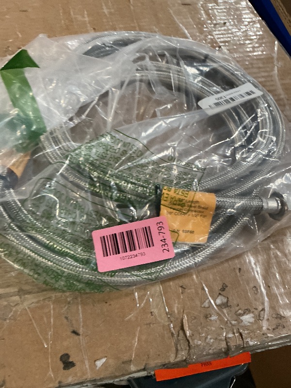 Photo 1 of [2-Pack] PROCURU 60" (5Ft) x 3/8" Comp x 1/2" FIP Faucet Hose Connector, Stainless Steel Braided Supply Line, Certified Safe (9SF60-2P)