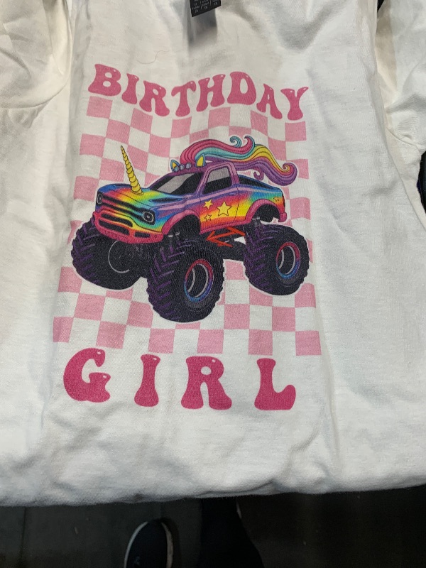 View 2 of *****STOCK PHPTP FOR REFERENCE ONLY*****
1072237470
Monster Truck Party I'm The Birthday Girl T-Shirt 4T