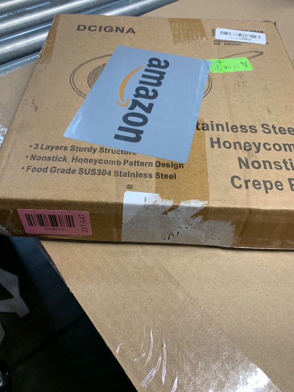 Photo 1 of ***MISSING PARTS***
DCIGNA Nonstick Crepe Pan, 11Inch Stainless Steel Crepe Pan, Honeycomb Coating Flat Skillet Tawa Dosa Tortilla Omelet Griddle Pan, PFOA Free, Induction Compatible