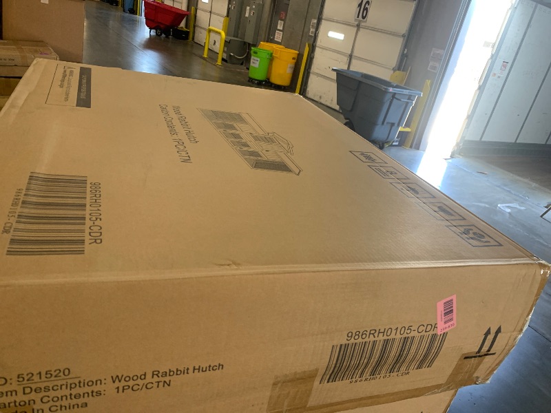 Photo 1 of ***FACTORY SEALED***RABBIT HUTCH Outdoor Wooden Elevated Rabbit Hutch with Ramp, Waterproof Roof and Removable Tray