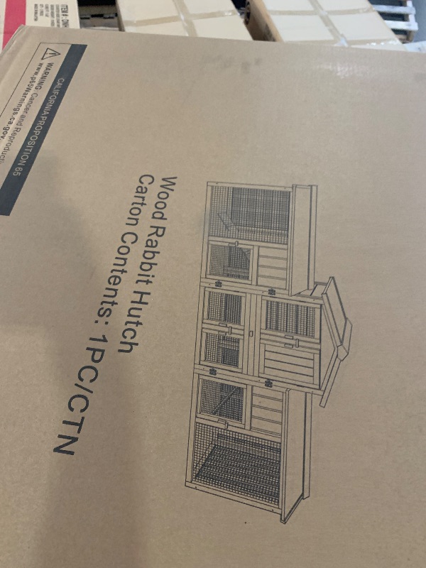 Photo 1 of ***FACTORY SEALED***RABBIT HUTCH Outdoor Wooden Elevated Rabbit Hutch with Ramp, Waterproof Roof and Removable Tray