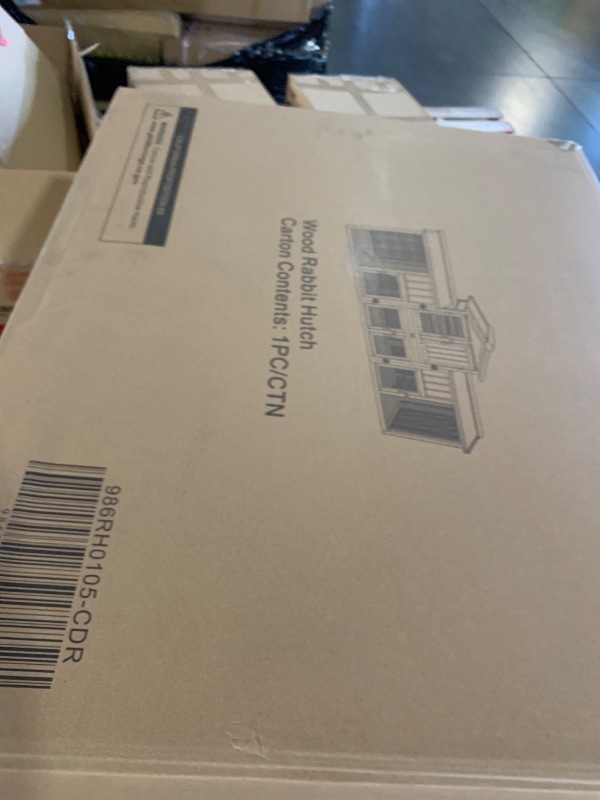 Photo 1 of ***FACTORY SEALED***RABBIT HUTCH Outdoor Wooden Elevated Rabbit Hutch with Ramp, Waterproof Roof and Removable Tray