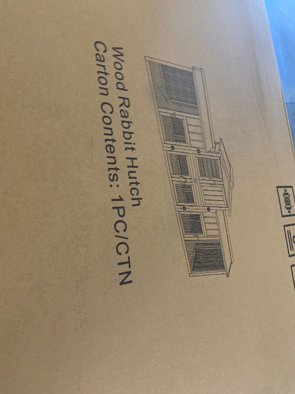 Photo 1 of ***FACTORY SEALED***RABBIT HUTCH Outdoor Wooden Elevated Rabbit Hutch with Ramp, Waterproof Roof and Removable Tray