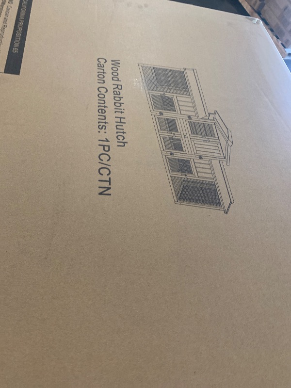Photo 1 of ***FACTORY SEALED***RABBIT HUTCH Outdoor Wooden Elevated Rabbit Hutch with Ramp, Waterproof Roof and Removable Tray