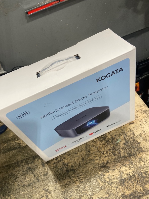 Photo 1 of [Short Throw/Built in Apps] Projector 4K with WiFi and Bluetooth, 2000ANSI TOF Auto Focus Keystone Smart Projector for Dolby Audio Home Theater Movie, Kogata Outdoor Projector Portable Ceiling Gray