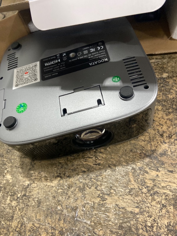 Photo 1 of [Short Throw/Built in Apps] Projector 4K with WiFi and Bluetooth, 2000ANSI TOF Auto Focus Keystone Smart Projector for Dolby Audio Home Theater Movie, Kogata Outdoor Projector Portable Ceiling Gray