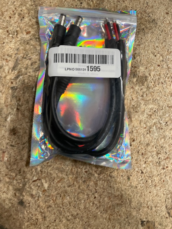 View 2 of 0.8FT 5.5mmx2.1mm 14AWG Pigtail Cable, 12V/24V Male Repair DC Power Cable DC5521 Connector, for CCTV Surveillance Camera, LED Strip Light, Storage Power Supply, Solar Panel(3-Pack)