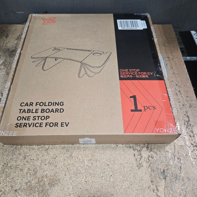Photo 1 of **FACTORY SEALED** YONZEE Foldable Desk Food Tray (Carbon Edition) for Tesla Model Y Model 3 S X Y Juniper- Upgraded Table with Support Leg for Dining, in-Car Work, Travel and Outdoor (1 Pack)