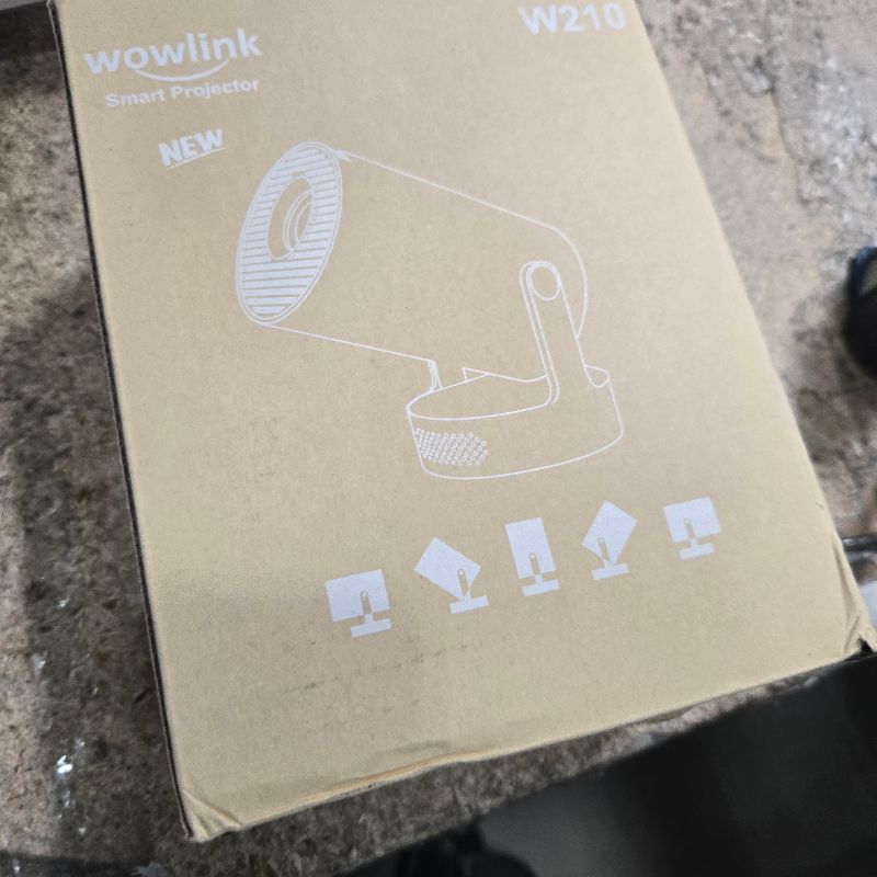 Photo 1 of [Built-in Apps & 2026 Upgraded] Mini Projector with WiFi 6 and Bluetooth 5.4 Support 4K 1080P Auto Keystone 180° Rotatable Projector Portable Compatibile with HDMI/TV Stick/Memory Stick/Laptop, White