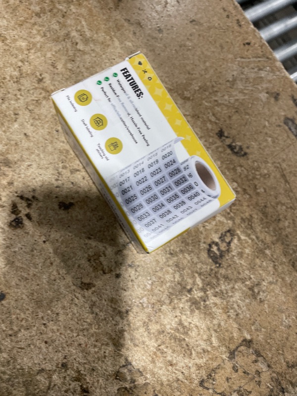 Photo 1 of 1-2000 Inventory Stickers, Waterproof Self-Adhesive Vinyl Number Stickers, Number Labels for Storage, Organization, Classroom, Indoor & Outdoor Use(0.39 x 0.78 Inch)