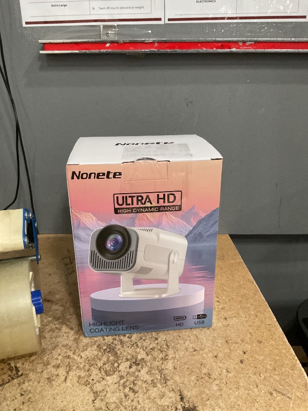 Photo 1 of [Projector 2026 Upgraded] Mini Projector Support 4K 1080P Auto Keystone 270°Rotatable with WiFi 6 and Bluetooth 5.2 Projector Portable Compatibile with HDMI/TV Stick/Memory Stick/Laptop,White