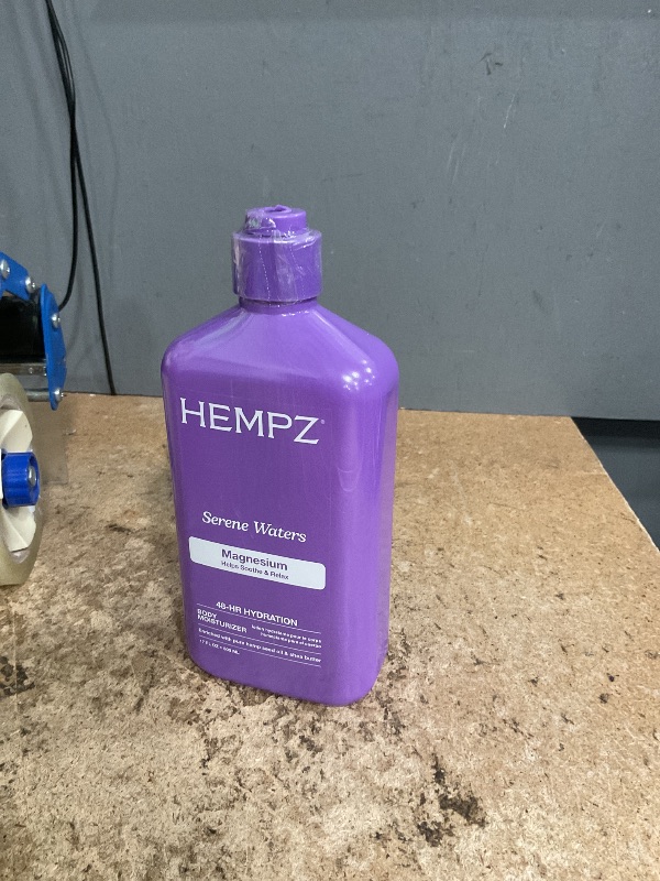 Photo 1 of *BROKEN PUMP* Hempz Magnesium Body Lotion, Serene Waters Moisturizer, Soothing and Hydrating with Arnica, 17 fl.oz.