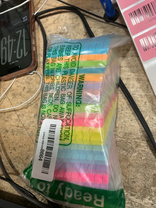 Photo 1 of (18 Pads) Lined Sticky Notes 3x3 in Bright Ruled Post Stickies Colorful Super Sticking Power Memo Pads