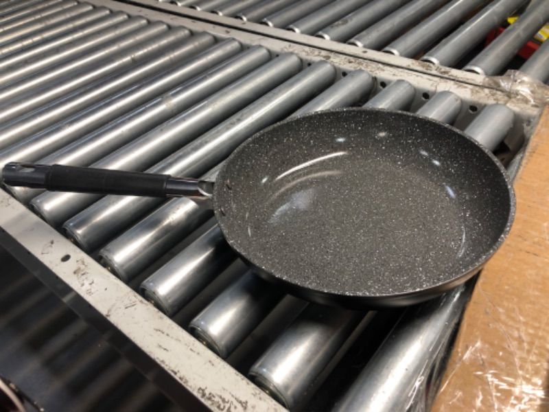 Photo 1 of ***MISSING PARTS***
DaTerra Cucina 11" Nonstick Ceramic Frying Pan with Lid – Oven & Induction Safe, High Heat Resistant Nonstick Cookware, Dishwasher Safe, Durable & Stylish - Volcanic Black Speckled – Made in Italy
