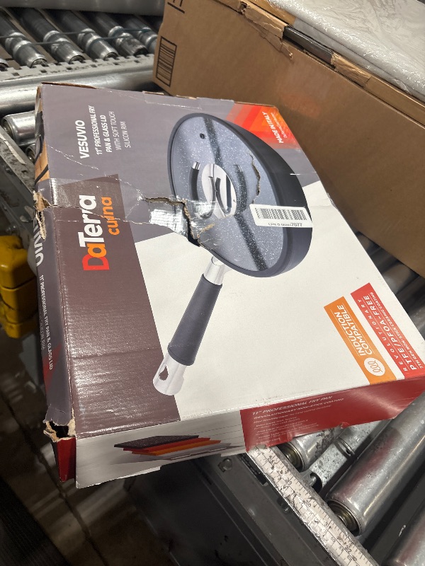 Photo 1 of ***MISSING PARTS***
DaTerra Cucina 11" Nonstick Ceramic Frying Pan with Lid – Oven & Induction Safe, High Heat Resistant Nonstick Cookware, Dishwasher Safe, Durable & Stylish - Volcanic Black Speckled – Made in Italy