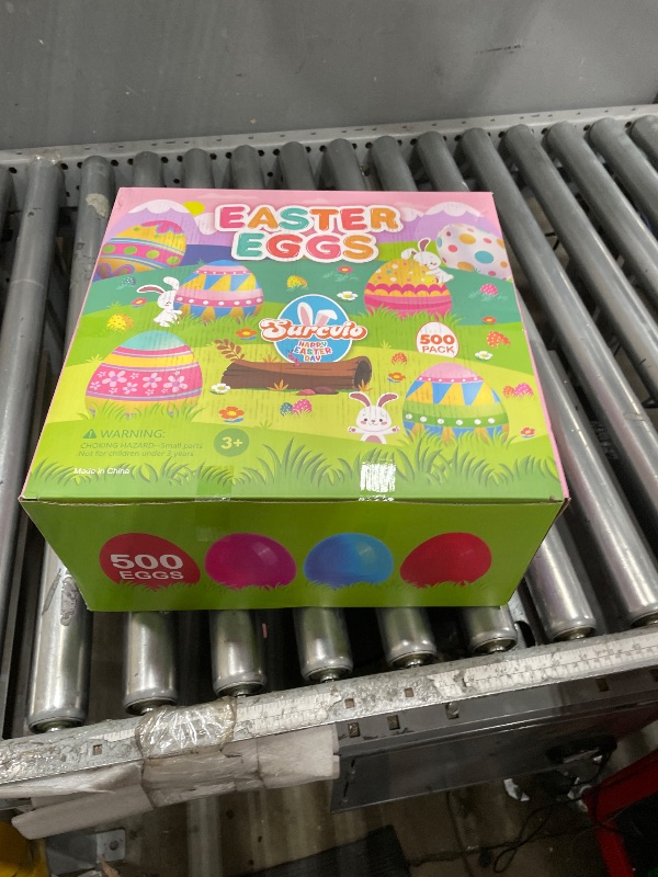 Photo 1 of [12 Surprise Golden Eggs] 500 Pack 2.3 Inch Plastic Easter Eggs, Empty Easter Eggs Fillable, Bright Colors Plastic Eggs Bulks for Easter Hunt, Easter Party Favor, Basket Stuffers Fillers