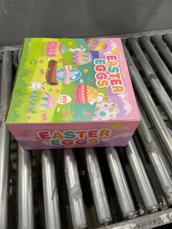 Photo 1 of [12 Surprise Golden Eggs] 500 Pack 2.3 Inch Plastic Easter Eggs, Empty Easter Eggs Fillable, Bright Colors Plastic Eggs Bulks for Easter Hunt, Easter Party Favor, Basket Stuffers Fillers