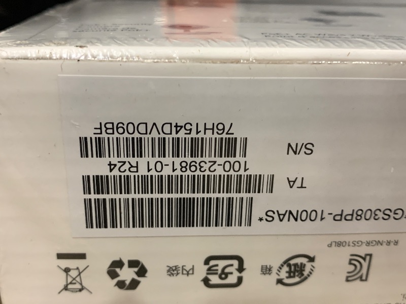 Photo 1 of **BRAND NEW SEALED IN BOX**
NETGEAR 8-Port PoE+ Gigabit Ethernet Unmanaged Essentials Switch (GS308PP) - with 8 x PoE+ @ 83W, Desktop or Wall Mount