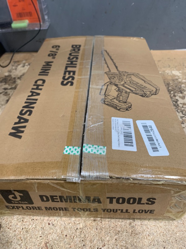 Photo 1 of (missing battery)_ Mini Chainsaw for Miwaukee M18 Battery, 8-Inch and 6-Inch 2-IN-1 Cordless Electric Chain saw with Brushless Motor and Auto-Oiler, 800W Hand Mini Chainsaw for Tree Pruning Wood Cutting(No Battery)