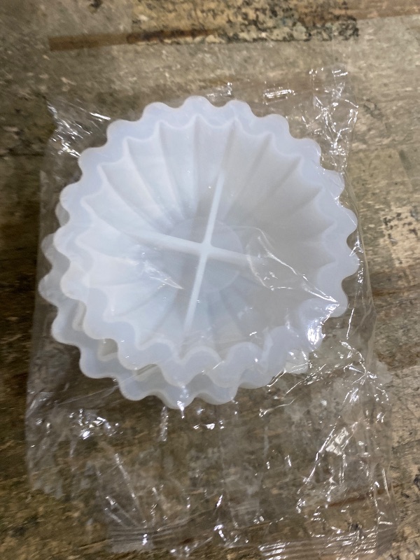 Photo 1 of ?2 Pcs Flower Bowl Resin Mold, Flower Tray Silicone Molds for Resin, Candle Vessel Silicone Mold, Epoxy Molds for DIY Jewelry Trinket Container Candle Holder Home Decoration