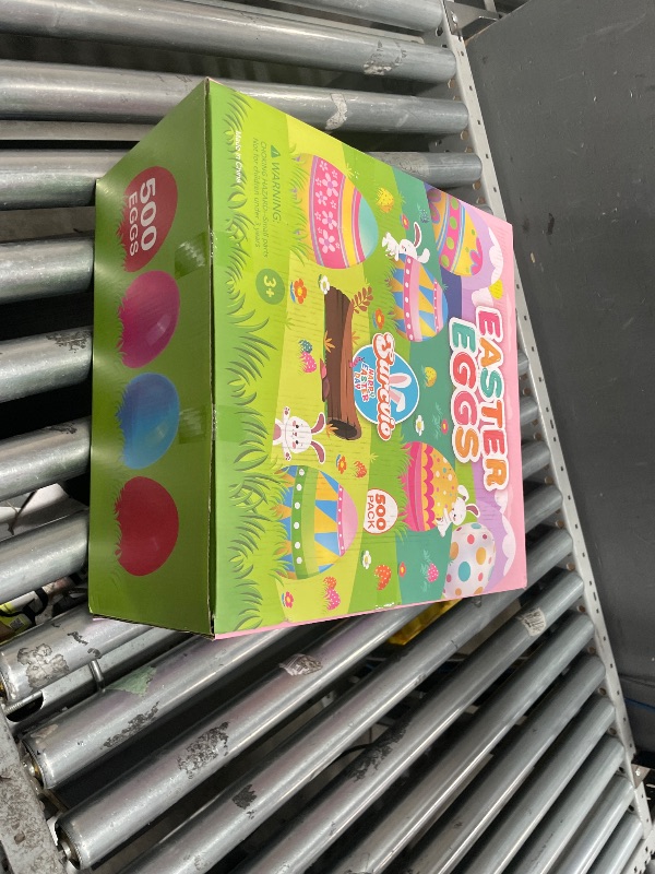 Photo 1 of [12 Surprise Golden Eggs] 500 Pack 2.3 Inch Plastic Easter Eggs, Empty Easter Eggs Fillable, Bright Colors Plastic Eggs Bulks for Easter Hunt, Easter Party Favor, Basket Stuffers Fillers