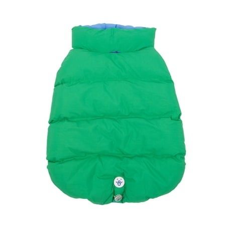 Photo 1 of (medium, small) Oodles Green Quilted Puffer Bubble Hem Fall Dog Jacket M