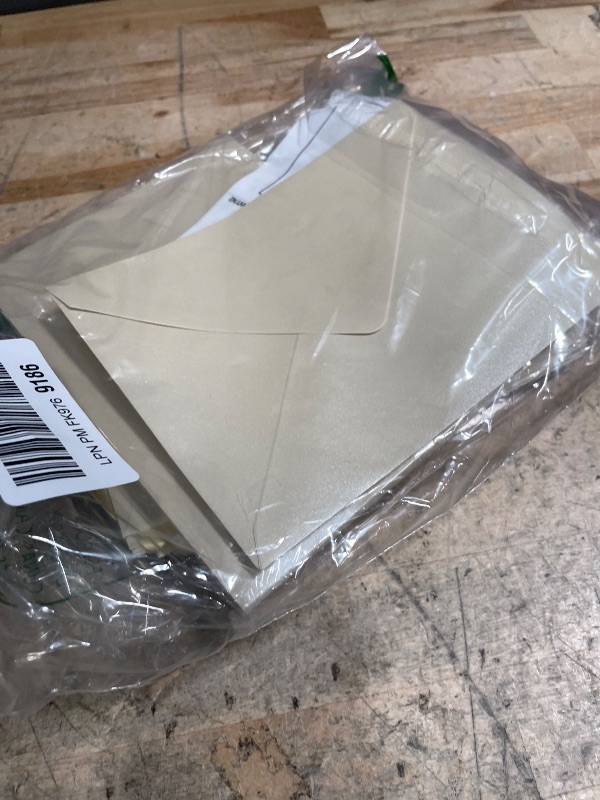 Photo 1 of ***MISSING PARTS***
50 Pieces Shiny Envelopes with Gold Stickers for Wedding Invitation Cards, Graduation, Baby Shower, Greeting Cards (Cream Color, A7, 5x7)