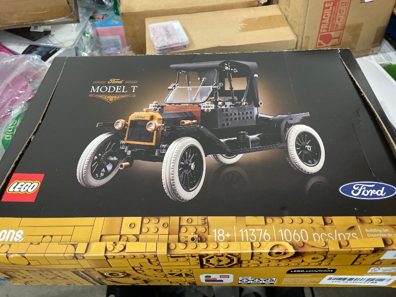 Photo 1 of *****READ NOTES BEFORE BIDDING, THIS ITEM MUST BE RETURNED IN SAME CONDITION FOR REFUND AND WILL BE REJECTED IF BAGS HAVE BEEN OPENED.*****

LEGO Icons Ford Model T Building Set for Adults - Collectible Kit with Detailed Features for Bedroom, Home Office 
