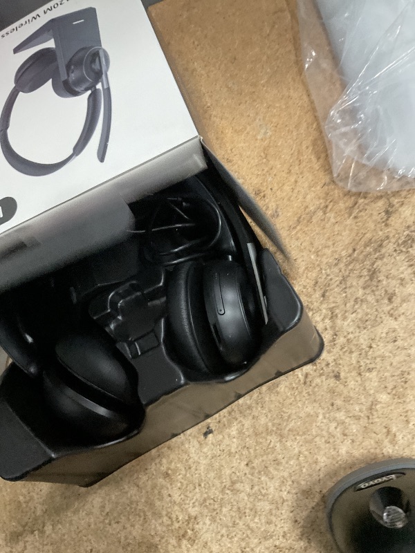 Photo 1 of (2025 Upgraded) Wireless Headset with Mic for Work, Bluetooth Headset with Noise Canceling Microphone with Dongle, Charging Base & Mic Mute, Wireless Headphones for Work from Home/PC/Computer