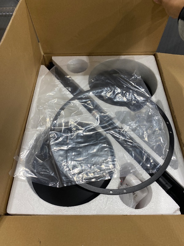 Photo 1 of (untested) Glowivia 52 Inch Outdoor Ceiling Fan without Light, Waterproof IP65 Wet-Rated, Plug-in Black Ceiling Fan No Light, Remote Control with 6-Speed DC Motor, Hanging Fans with Cord for Patio Porch Gazebo
