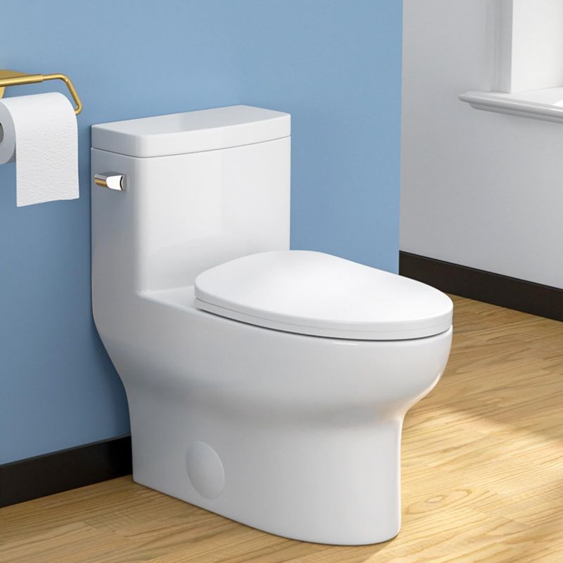 Photo 1 of Lordear One Piece Toilet, 17'' Height Comfort Chair Seat, Compact Elongated Toilet for Bathrooms, Single Flush High Efficiency, 1.28 GPF, 12'' Rough in, CEC&DOE Certified, Type 76