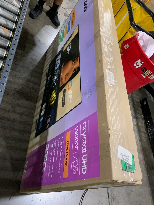 Photo 1 of Samsung 70-Inch Class Crystal UHD U8000F 4K Smart TV (2025 Model) Endless Free Content, Crystal Processor 4K, MetalStream Design, Knox Security, Alexa Built-in SALVAGE FOR PARTS ONLY