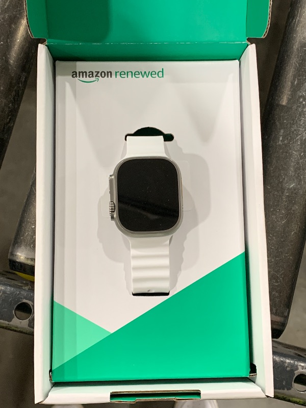 Photo 1 of Apple Watch Ultra 2 [GPS + Cellular, 49mm] - Titanium Case With White Ocean Band, One Size (Renewed Premium)