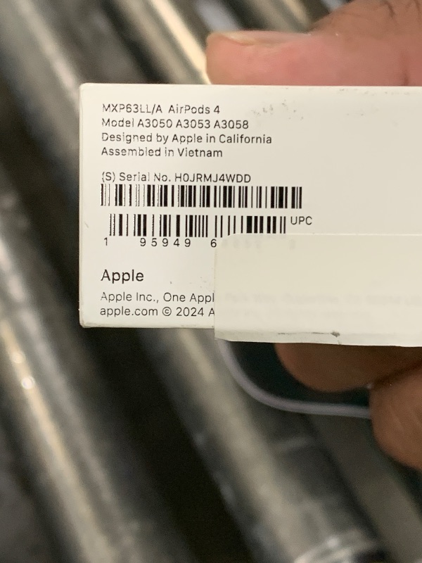 Photo 1 of Apple AirPods 4 Wireless Earbuds, Bluetooth Headphones, Personalized Spatial Audio, Sweat and Water Resistant, USB-C Charging Case, H2 Chip, Up to 30 Hours of Battery Life, Effortless Setup for iPhone
