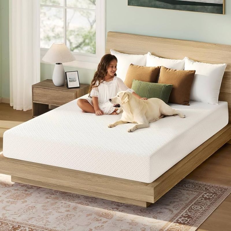 Photo 1 of Rolanstar Full Size Mattress, 10 Inch Gel Memory Foam Mattress in a Box, Fiberglass Free, Breathable for Cooler Sleep Supportive & Pressure Relief, CertiPUR-US Certified, White