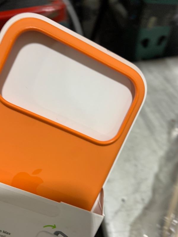 Photo 1 of Apple iPhone 17 Pro Max Silicone Case with MagSafe and Camera Control: Lightweight Phone Case, Wireless Charging Compatible, Smooth Matte Finish; Orange